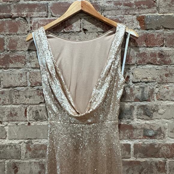 Lulus Slink and Wink Matte Rose Gold Sequin Dress Size XS - Picture 10 of 11